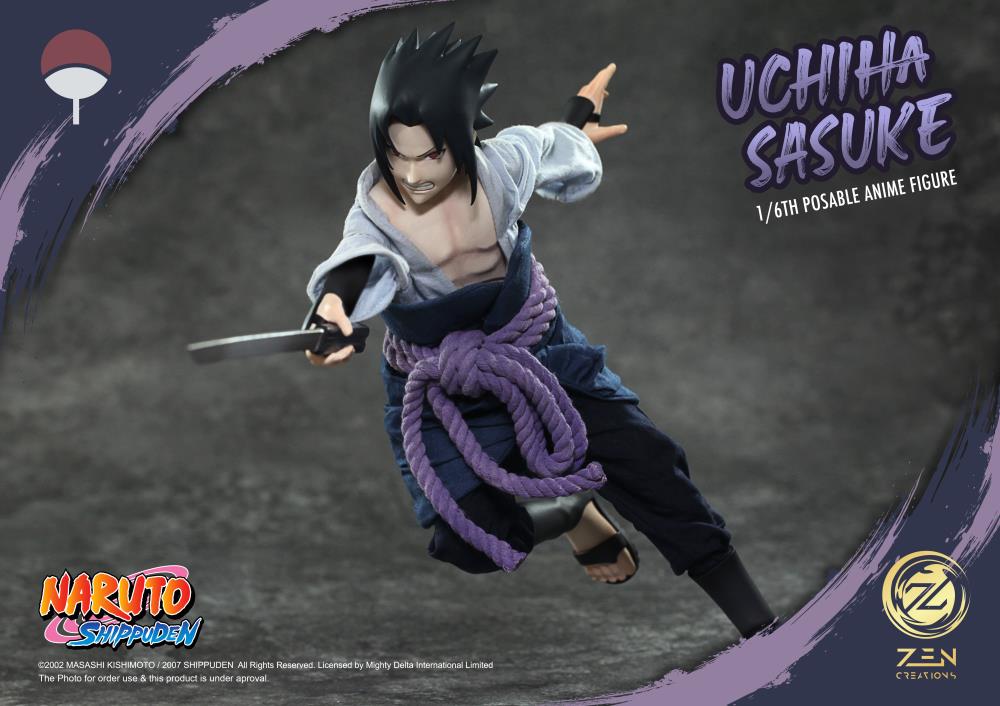 Zen Creations Naruto Shippuden Sasuke Uchiha 1:6 Scale Posable Anime Figure,  sasuke naruto pequeno 
