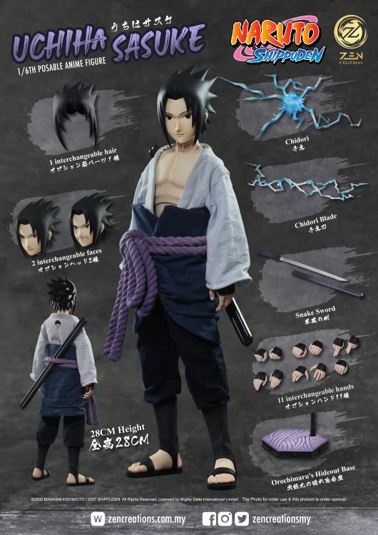 ZEN CREATIONS Naruto: Shippuden Sasuke Uchiha 1/6 Scale