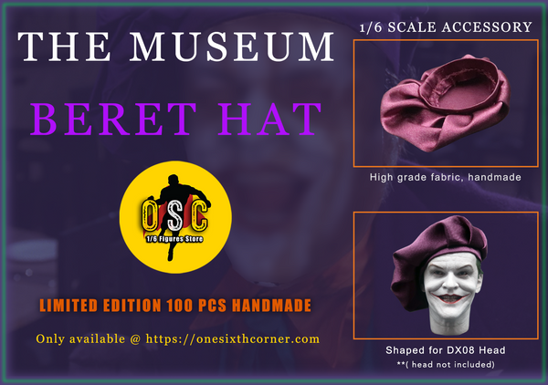 Joker Beret Hat  1/6 Scale The Museum Scene